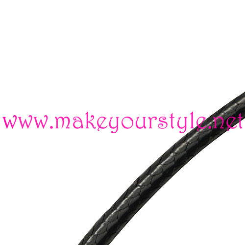 10 metri cordino cerato in poliestere 1mm - Colore: NERO