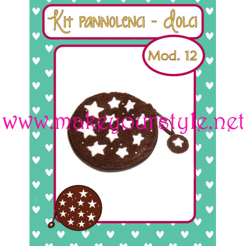 Kit portamonete in pannolenci - Mod. 12 Pan di Stelle