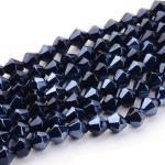 50 perle bicono 6mm - colore : BLU