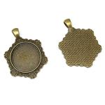 Base per cammeo tonda bronzo 25mm - Mod. 7B