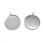 Base per cammeo tonda 25mm - Mod. 8 - Acciaio inox