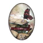 Cabochon 18x25mm con stampa - Farfalla - Mod. 09
