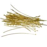 50 Chiodini dorati a punta tonda - 6 cm