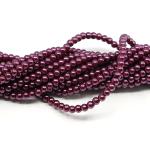 1 filo di perle rinascimento da 4mm - colore: VINACCIA