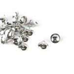 10 Ganci - Mod. 02 - 10mm argentati