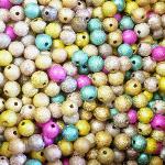 50 Perle zigrinate 8mm - colore: MISTE