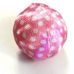 Perle tonde ricoperte di tessuto a pois - Colore: ROSA