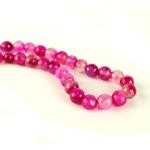 10 Perle agata - 10mm - Mod. 6 - Fucsia Traslucido