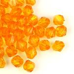 50 perle bicono 5mm - colore : ARANCIONE