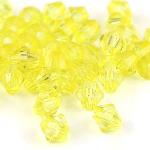 50 perle bicono 5mm - colore : GIALLO