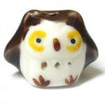 Perla a gufo - colore: MARRONE