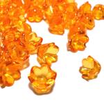 10 Perle a fiore campanella - colore: ARANCIO