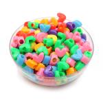 50 Perle cuore a foro largo toni accesi - colore: MISTO