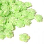 10 Perle a rosa iridescenti pastello - colore: VERDE