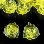 10 Perle a rosa trasparenti - colore: GIALLO