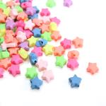 20 Perle a stella paffute opache - colore: MISTO