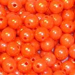 10 Perle tonde iridescenti - colore: ARANCIONE ACCESO