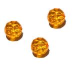 10 Perle tonde sfacettate trasparenti - colore: ARANCIONE