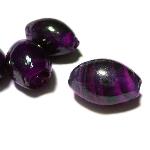 4 Perle vetro lampwork a spirale - colore: VIOLA