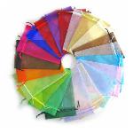 10 Sacchetti in organza tinta unita 7x9cm - colore: MISTI