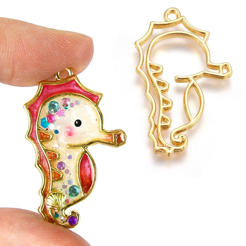 Collana Con Perline Con Ciondolo Cavalluccio Marino In Vetro - Italia - Foto 8