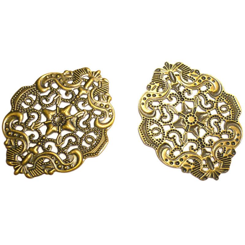 PH PandaHall 160pcs Ciondoli In Filigrana Link Pendenti Di Ferro, 8 - Foto 2