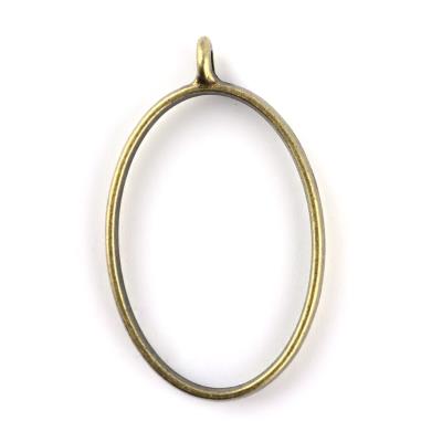 Charm Bezel - Ovale - Colore: Bronzo