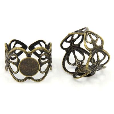 2 Anelli con fascia filigranata - colore: BRONZO