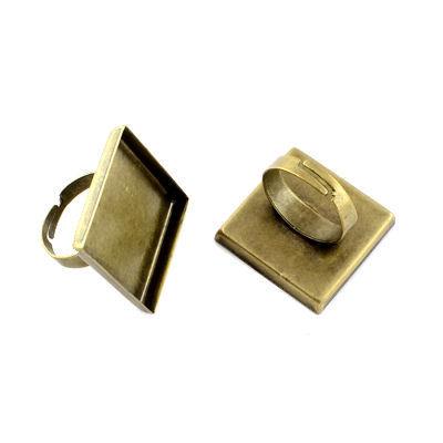 Anello con piatto - Mod. A1B - Interno: 25x25mm