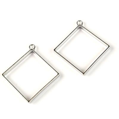 Charm Bezel - Quadrato - Colore: Argento