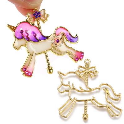 Charm Bezel - Unicorno giostra Mod. 2 - Colore: Dorato