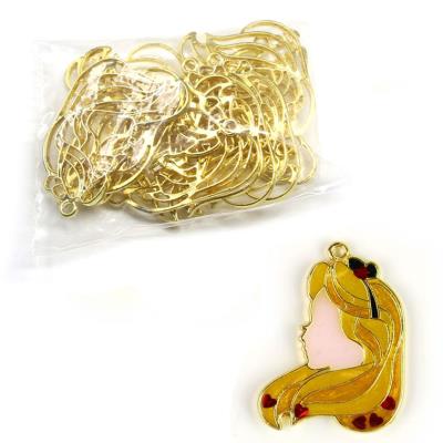 Lotto 10 Charm Bezel - Principessa - Mod. 04 - Colore: Dorato