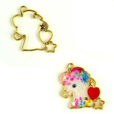 Charm Bezel - Unicorno - Colore: Dorato