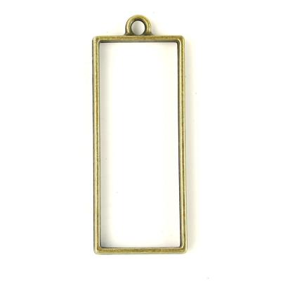 Charm Bezel - Rettangolo - Colore: Bronzo