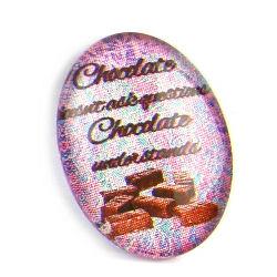 Cabochon 18x25mm con stampa - Cioccolata - Mod. 04