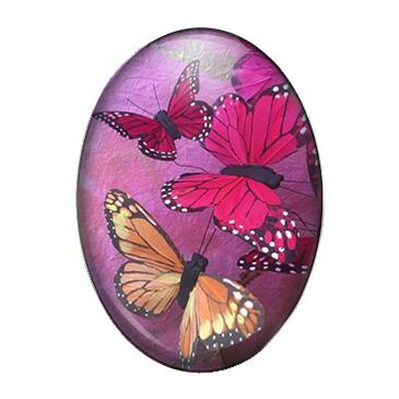 Cabochon 18x25mm con stampa - Farfalla - Mod. 07