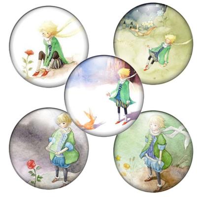 5 Cabochon 20mm Con Stampa - Principe - Mod. Mx1