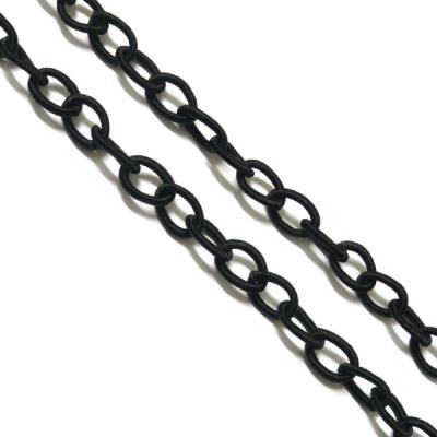 85cm Catena ricoperta in tessuto - Colore: NERO