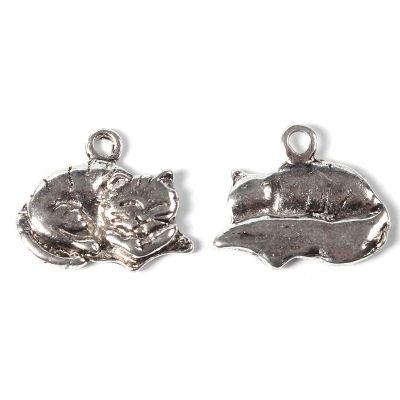 4 Charm gatto sul cuscino
