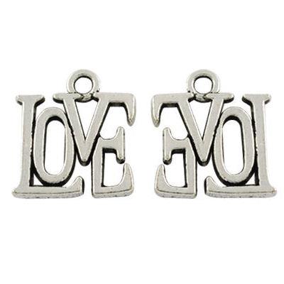 5 Charm scritta Love