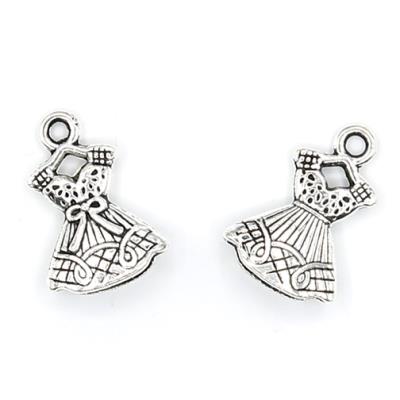 5 Charm argentati vestito elegante