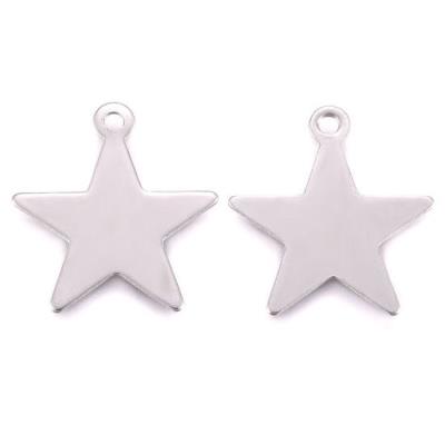 Charm Inox Argentato - Mod. 01 - Stella 18mm