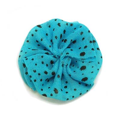 10 coccarde pronte a pois - Colore: TURCHESE