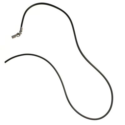 4 collane pronte in caucciu - Colore: NERO