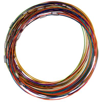 5 collane pronte in wire ricoperto - Colore: MISTO