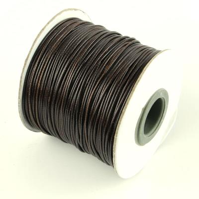 10 metri cordino cerato in poliestere 1mm - Colore: MARRONE