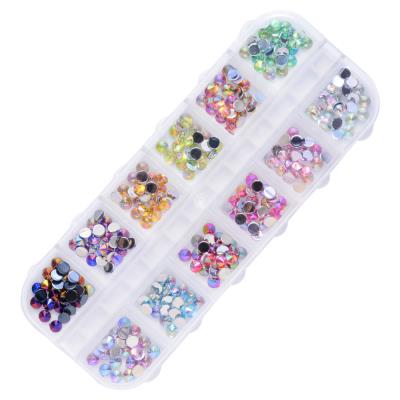 Scatola strass tondi AB rettangolare - Misura strass: 4mm 