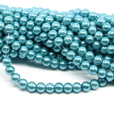 1 filo di perle rinascimento da 8mm - colore: AZZURRO SCURO