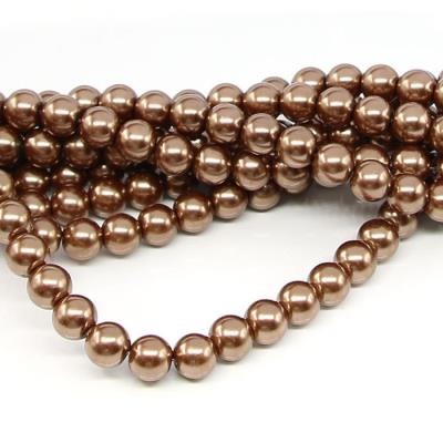 1 filo di perle rinascimento da 8mm - colore: BRONZO