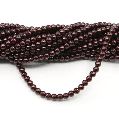 1 filo di perle rinascimento da 4mm - colore: MARRONE